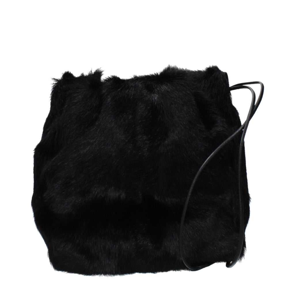 Black Fur Shoulder Bag