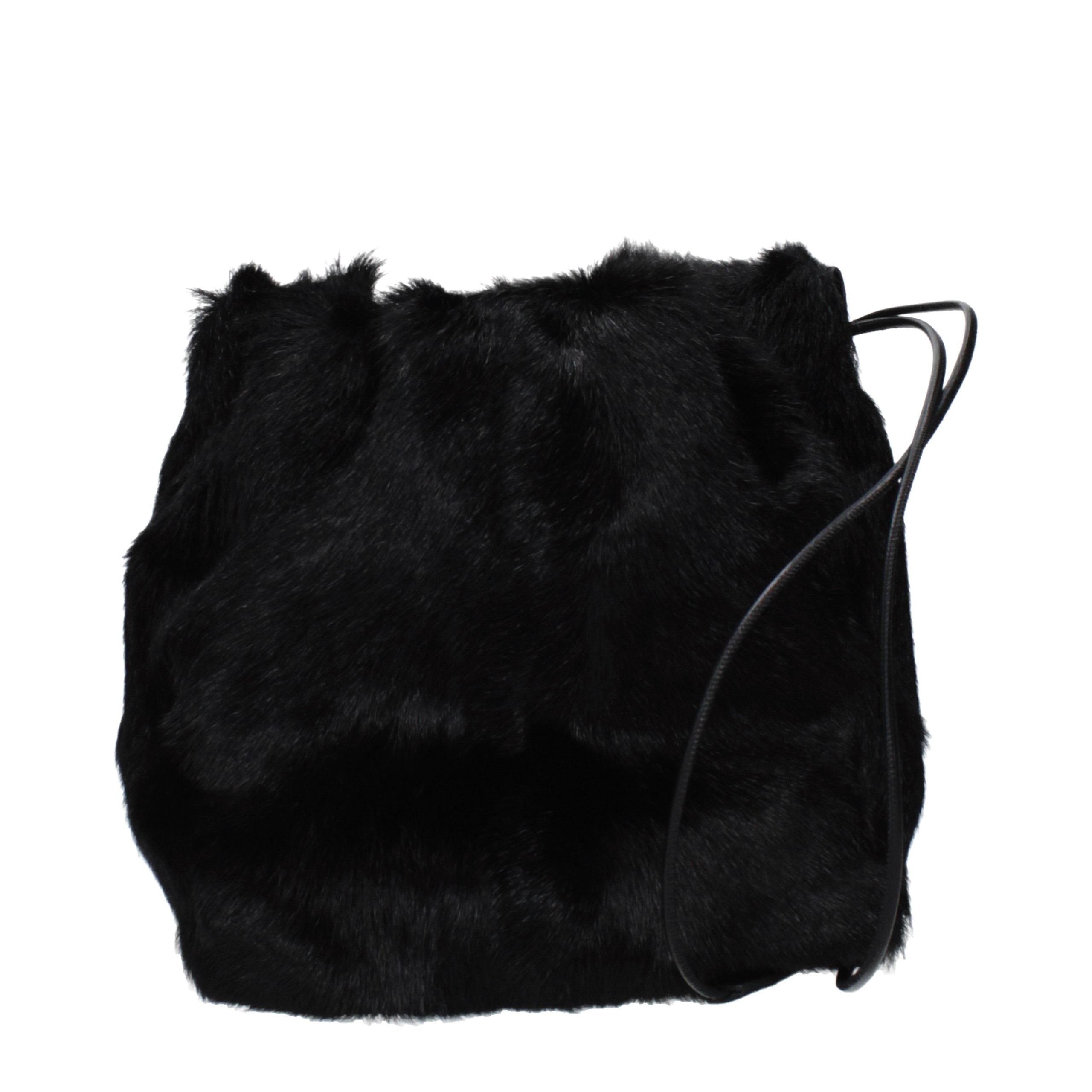 Black Fur Shoulder Bag