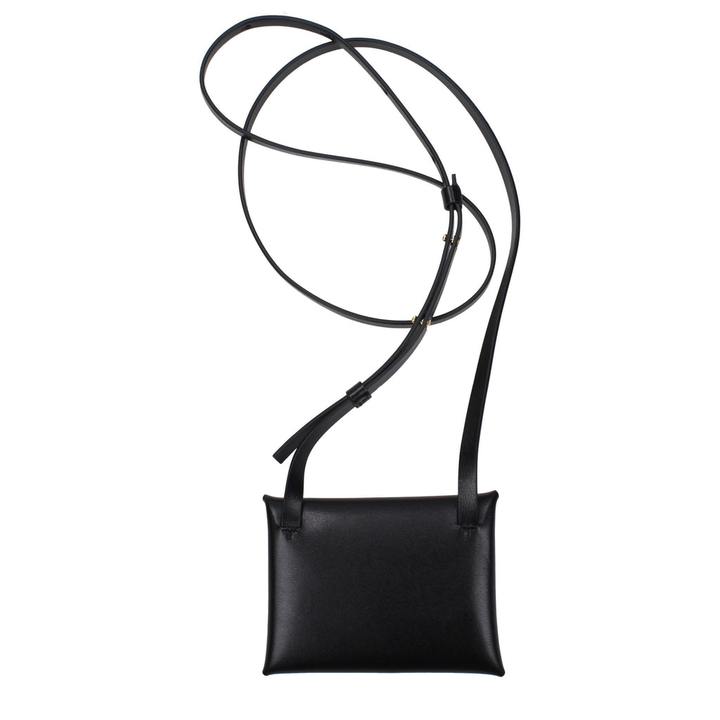 Black Leather Crossbody Bag
