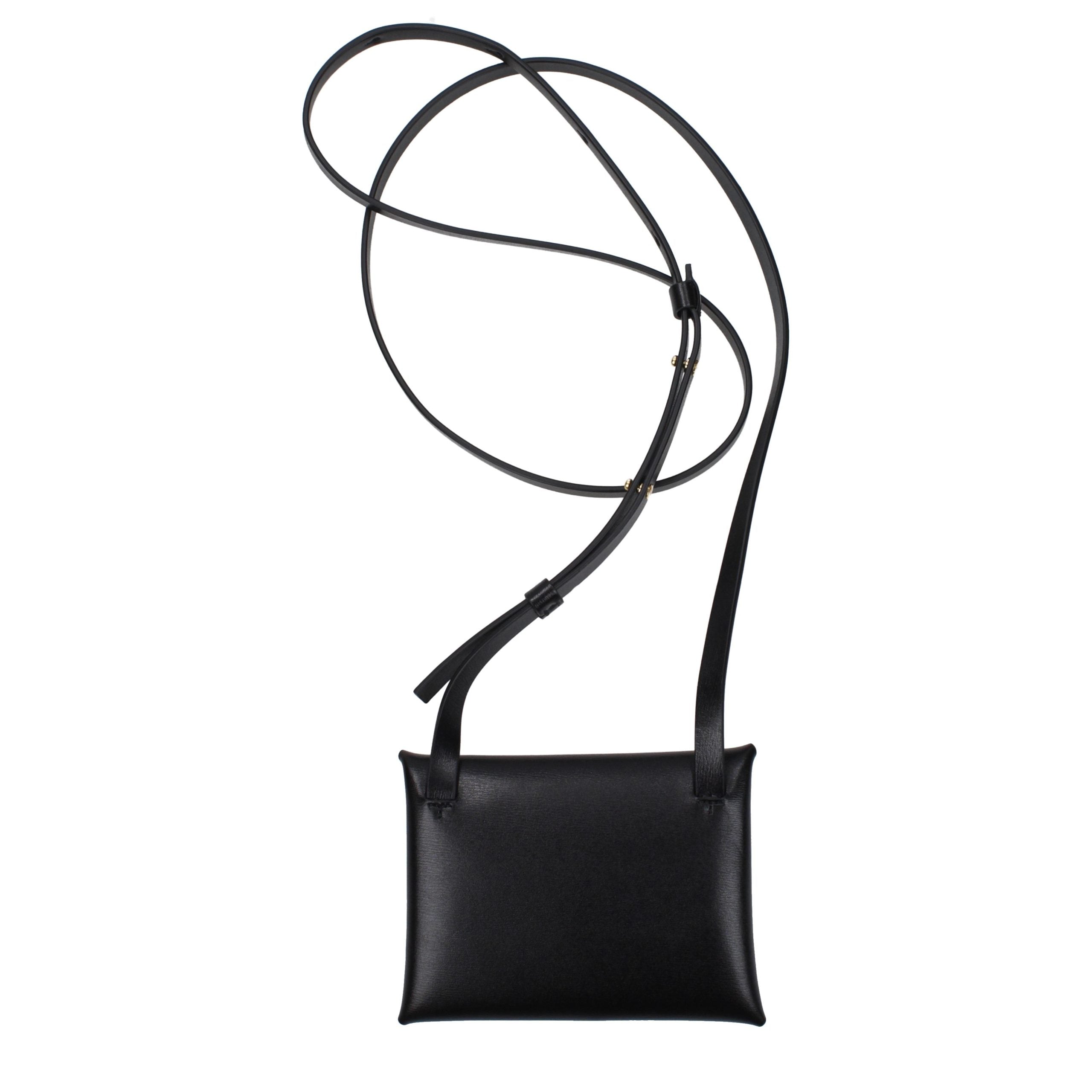 Black Leather Crossbody Bag