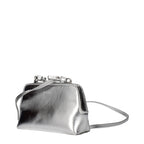 Gray Leather Crossbody Bag
