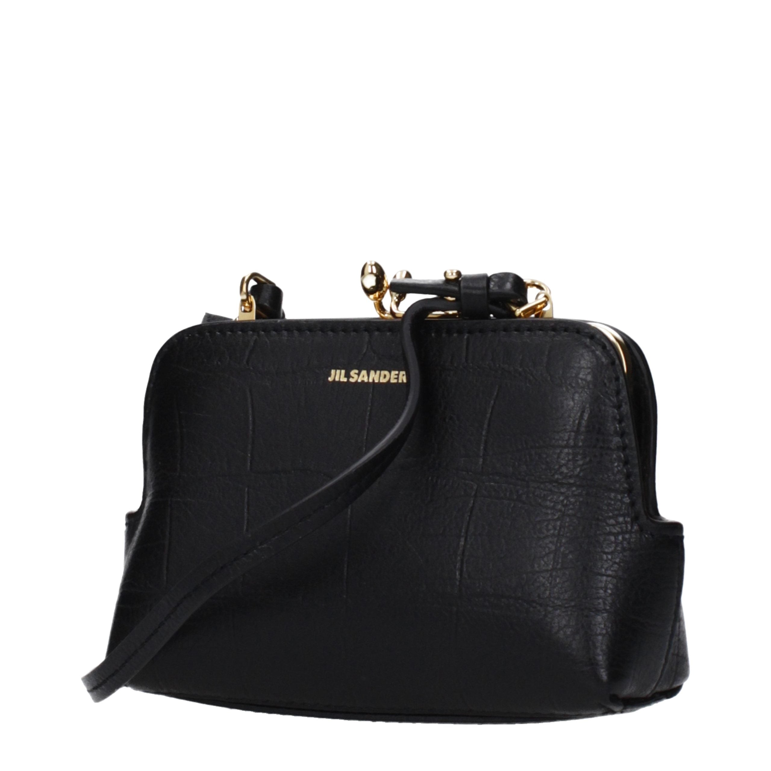 Black Leather Crossbody Bag