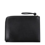 Black Leather Clutch Bag