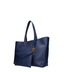 Blue Leather Shoulder Bag