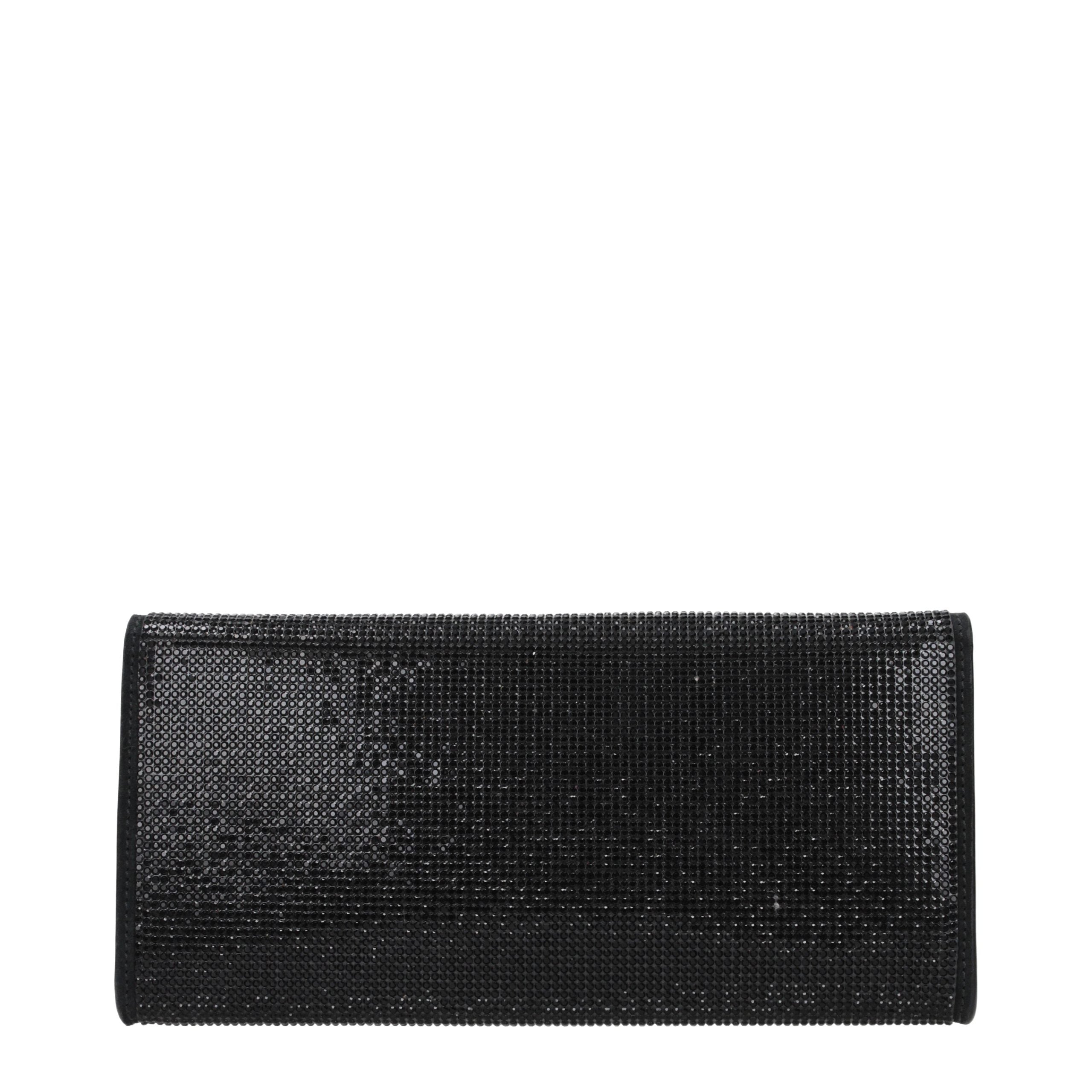 Black Leather Clutch Bag