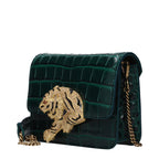 Green Leather Clutch Bag