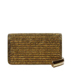 Gold Leather Clutch Bag