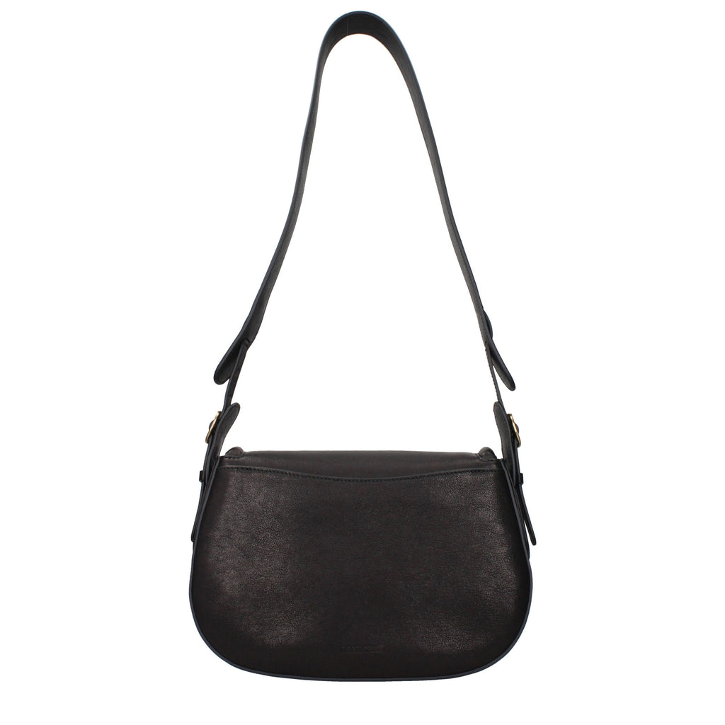 Black Leather Shoulder Bag
