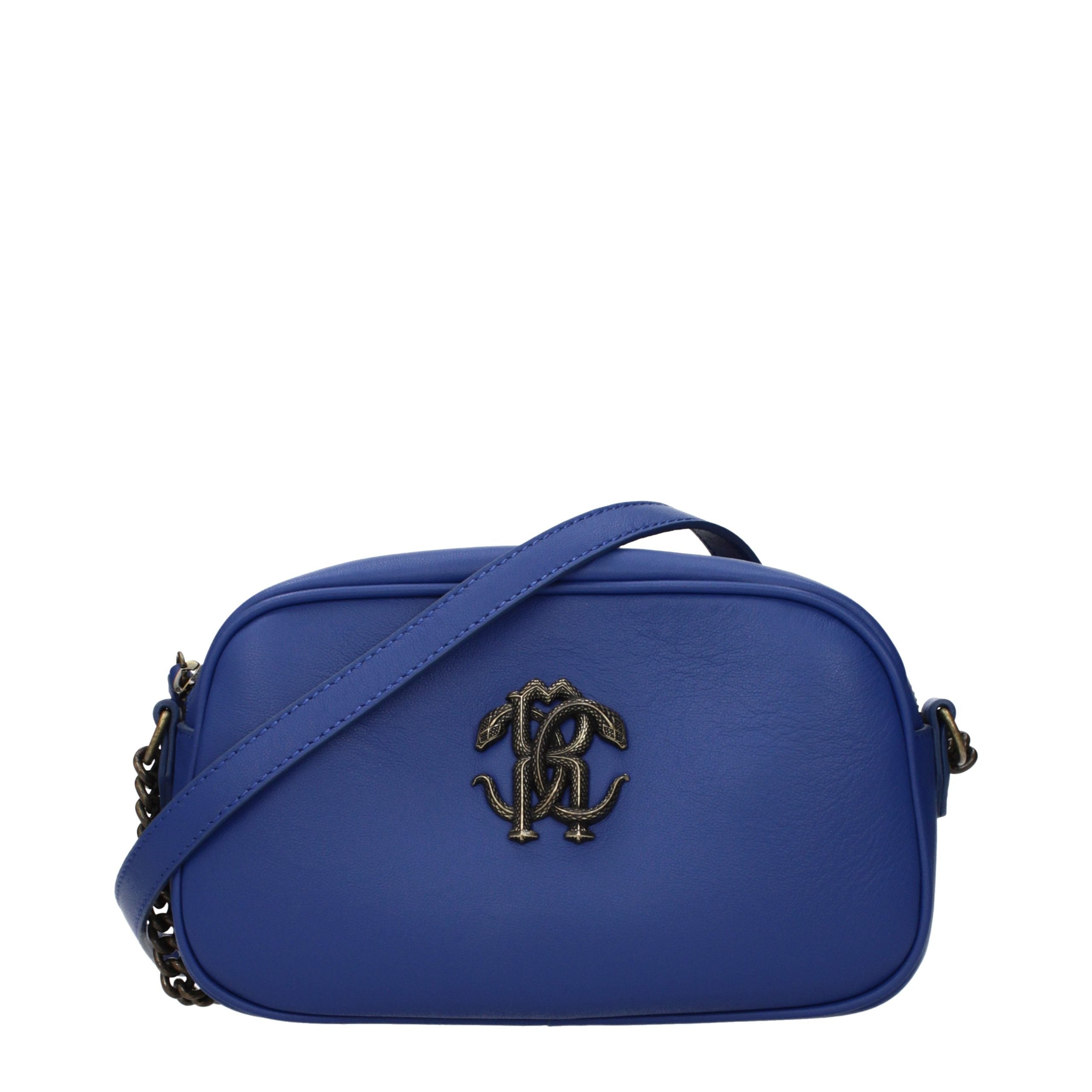 Blue Leather Crossbody Bag