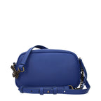 Blue Leather Crossbody Bag