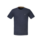 Blue Cotton Men T-Shirt