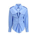 Blue Cotton Dress Shirt