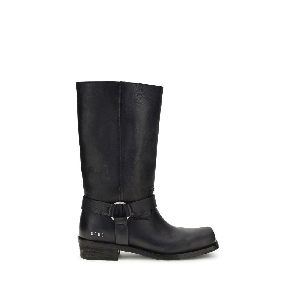 Black Calf Leather Bos Taurus Ankle Boots
