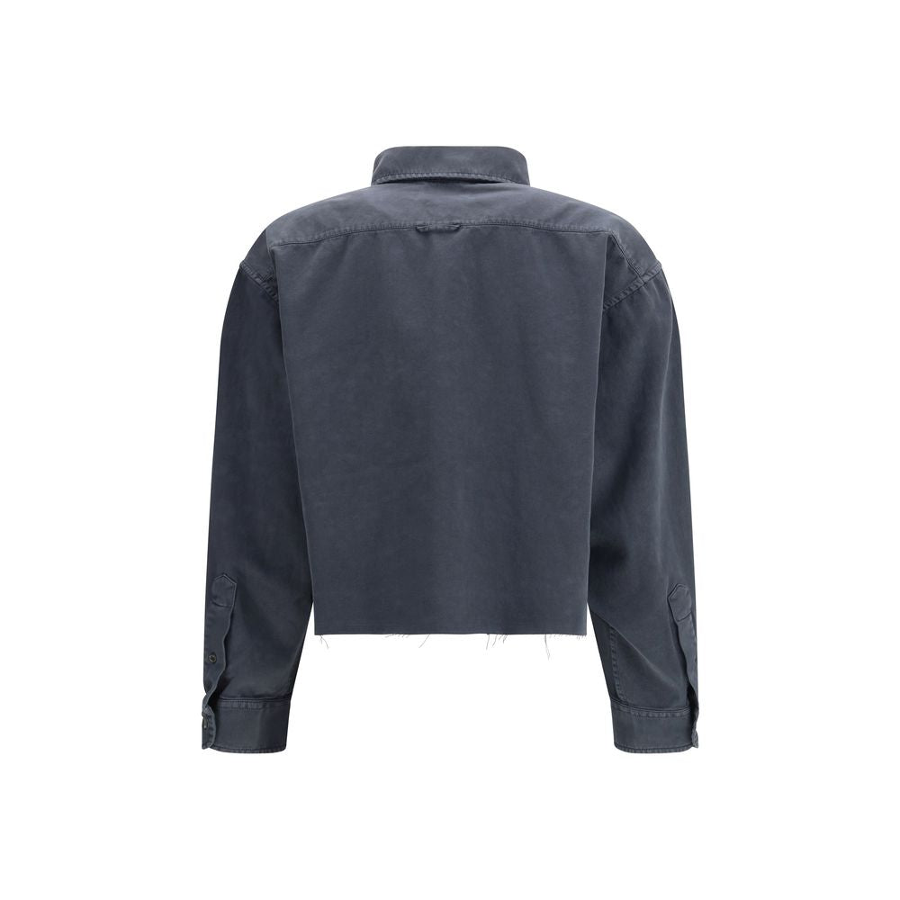 Gray Cotton Dress Shirt