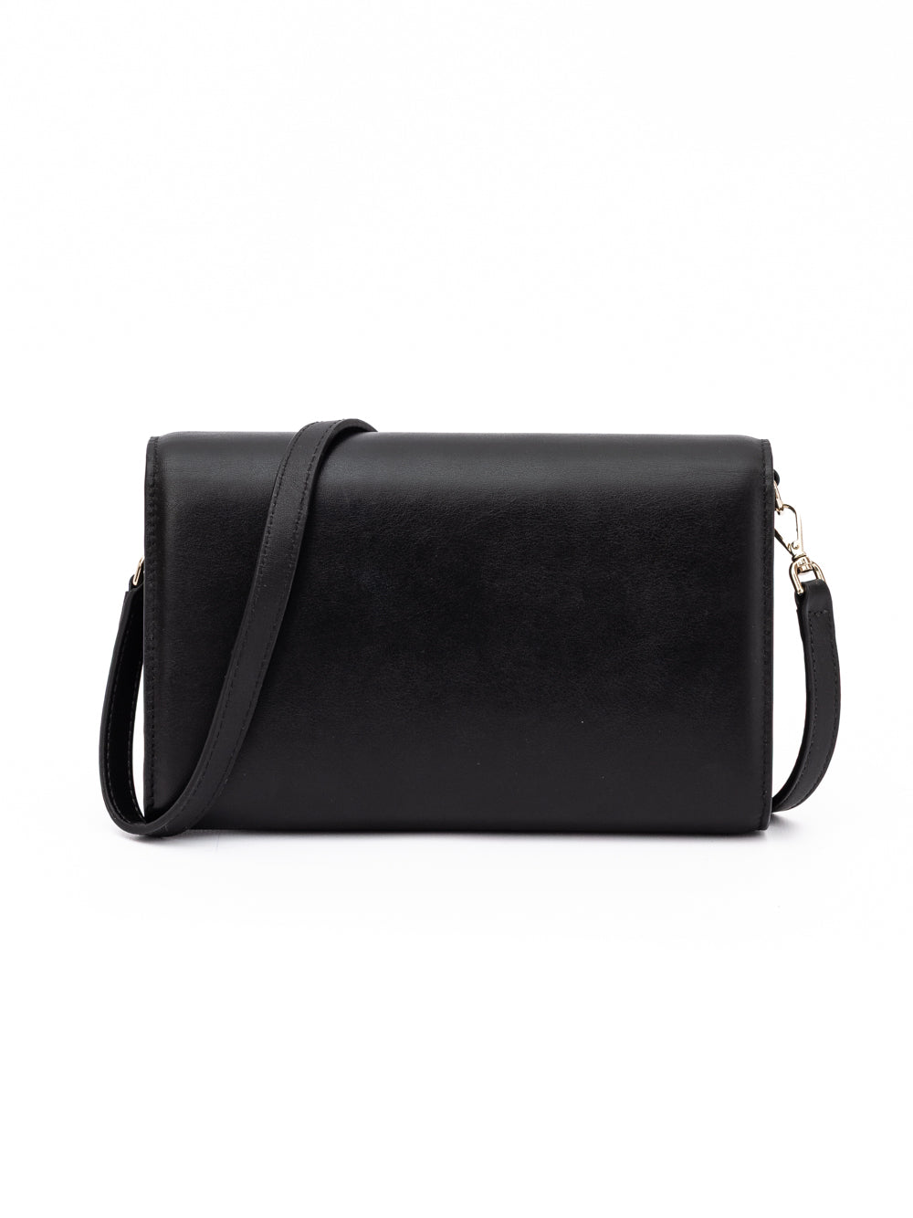 Black Avenue Leather Shoulder Strap Bag