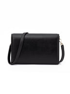 Black Avenue Leather Shoulder Strap Bag