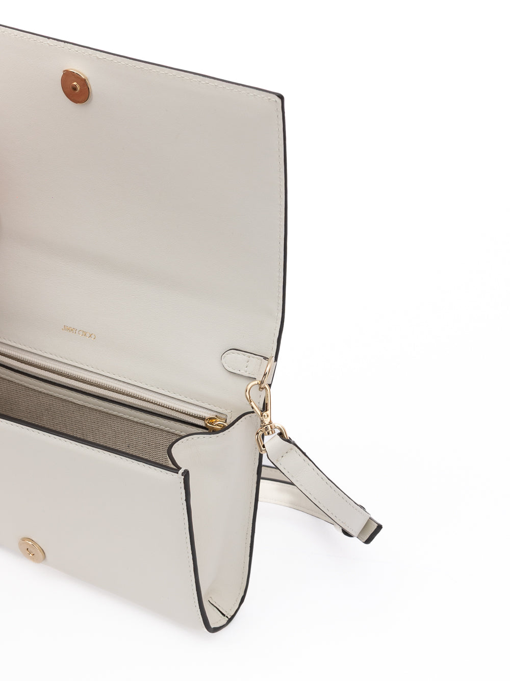 White Avenue Leather Shoulder Strap Bag