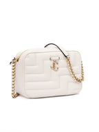 White Leather Avenue Camera Crossbody Bag