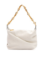 White Diamond Hobo Leather Shoulder Bag