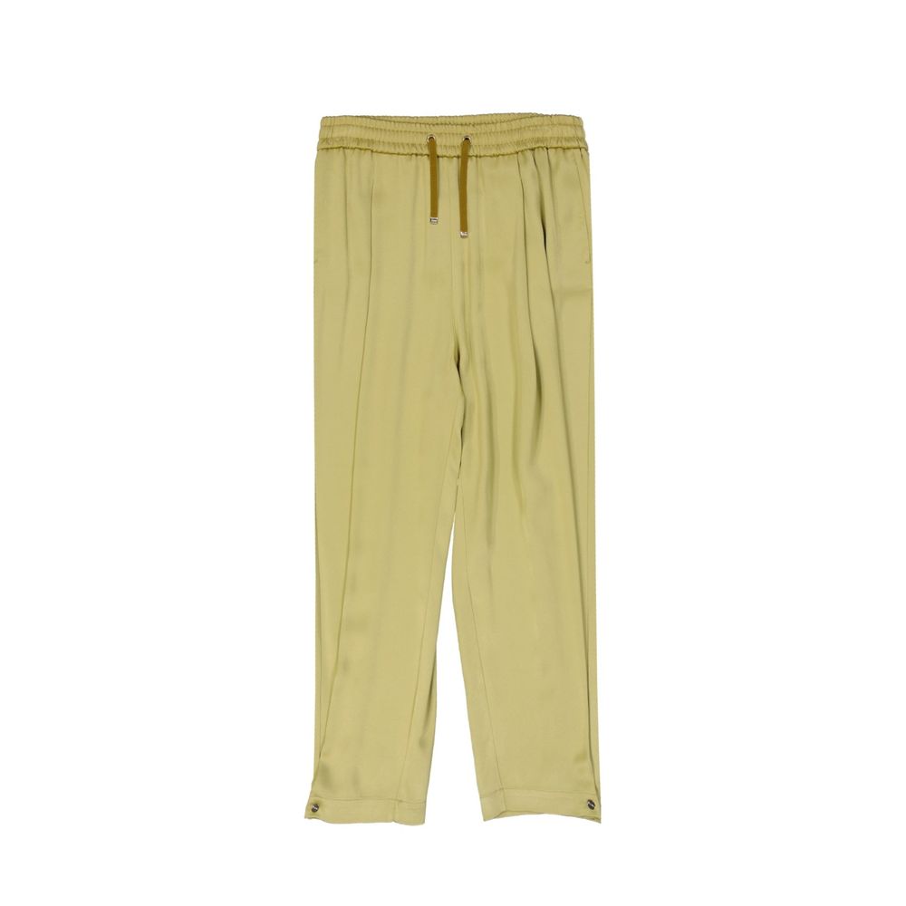 Bicolor Acetate Casual Pants