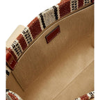 Brown Linen Tote Bag