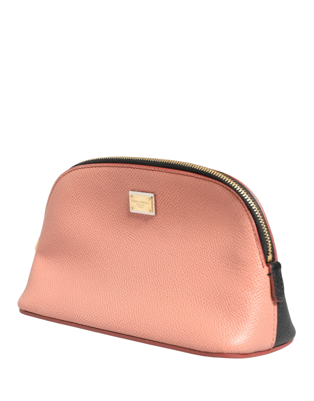 Beige Leather DG Logo Zip Around Hand Purse Pouch Wallet