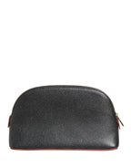 Beige Leather DG Logo Zip Around Hand Purse Pouch Wallet