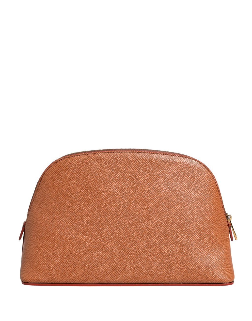 Orange Beige Leather DG Logo Zip Around Hand Purse Wallet