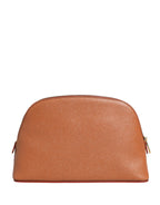 Orange Beige Leather DG Logo Zip Around Hand Purse Wallet