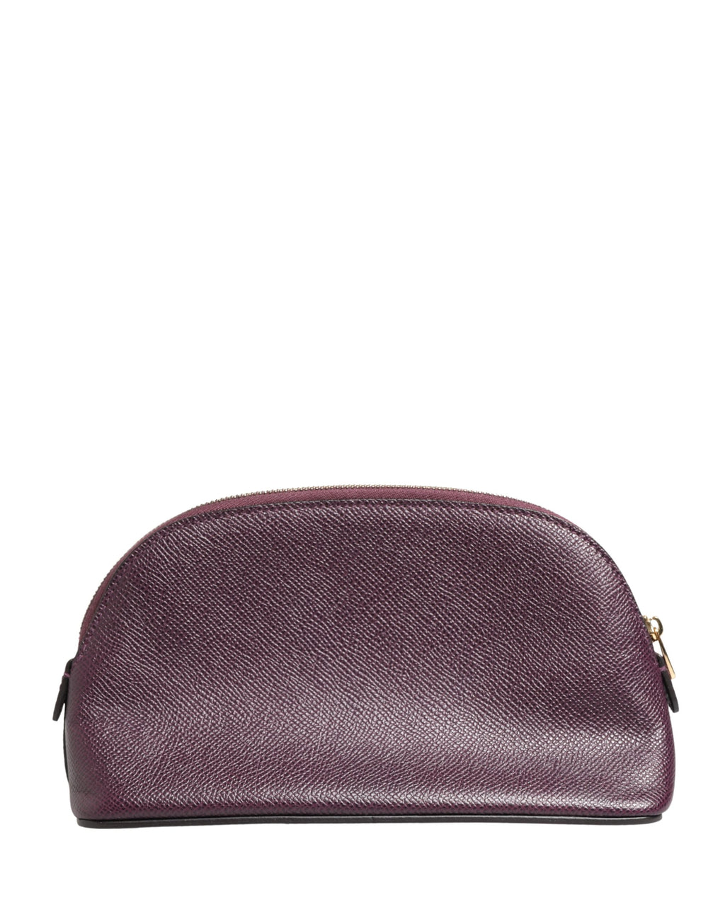 Dark Purple Leather DG Logo Zip Around Hand Purse Wallet