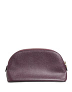 Dark Purple Leather DG Logo Zip Around Hand Purse Wallet