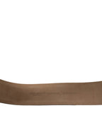 Black Leather Classic Metal Oval Buckle Belt