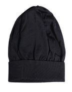 Black Solid Wool Knitted Winter Beanie Cap Hat