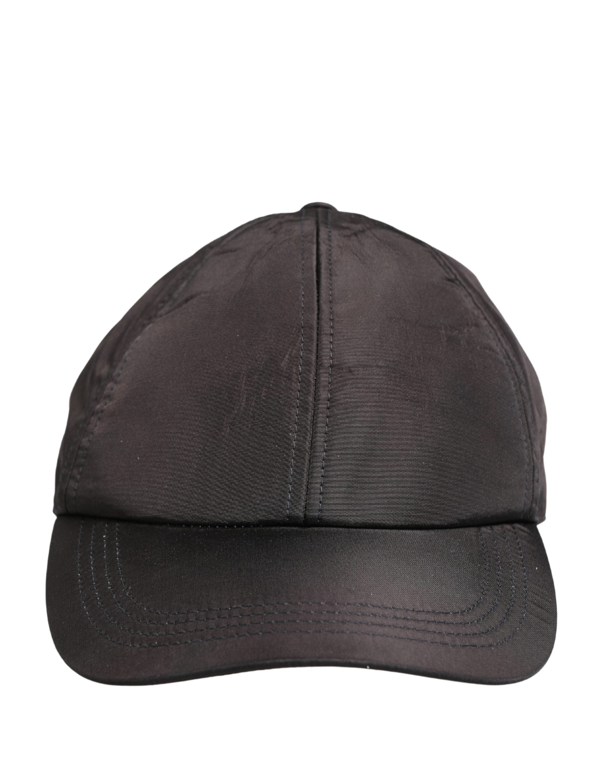 Men Black Cotton 6 Panels Baseball Cap Hat