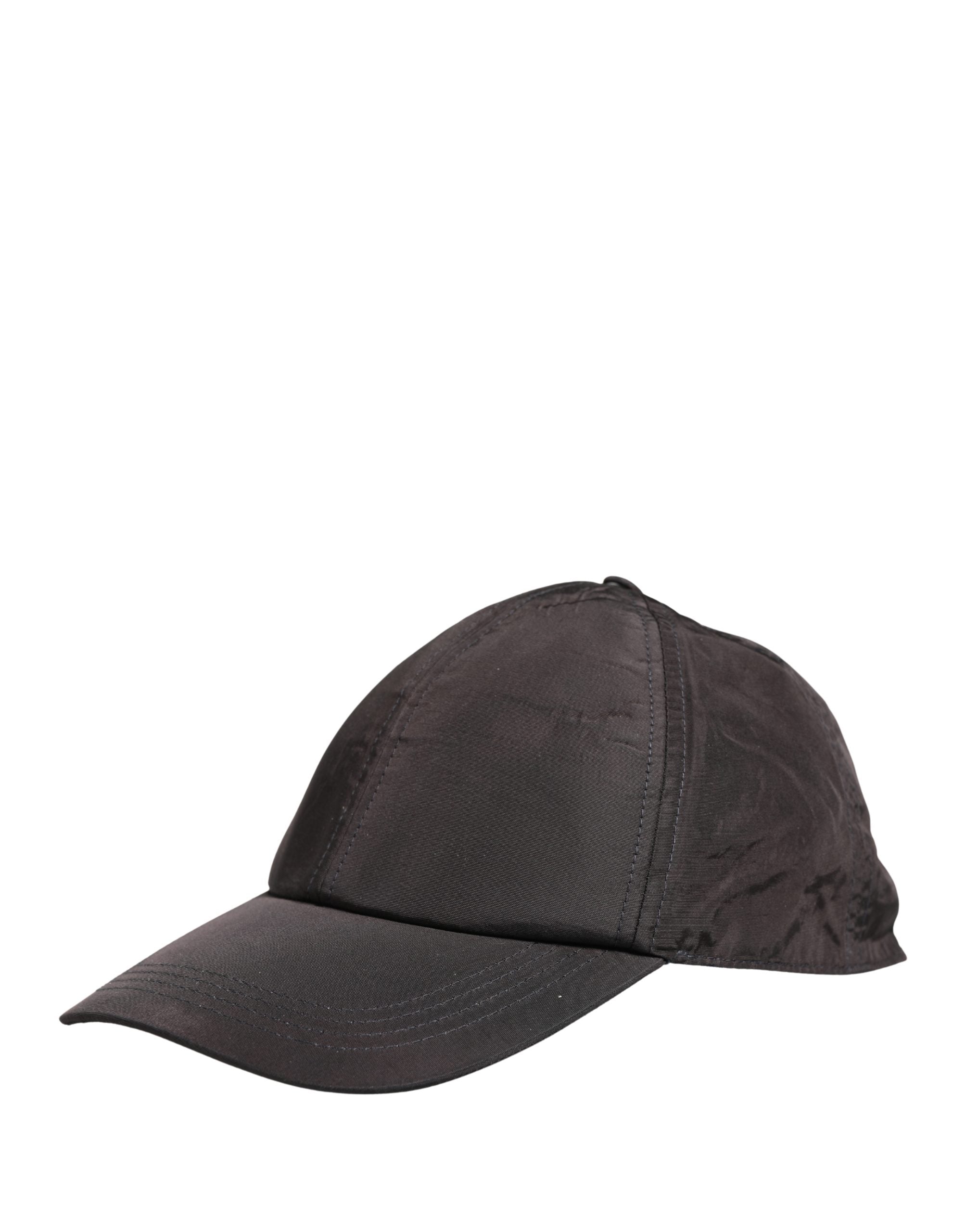 Men Black Cotton 6 Panels Baseball Cap Hat