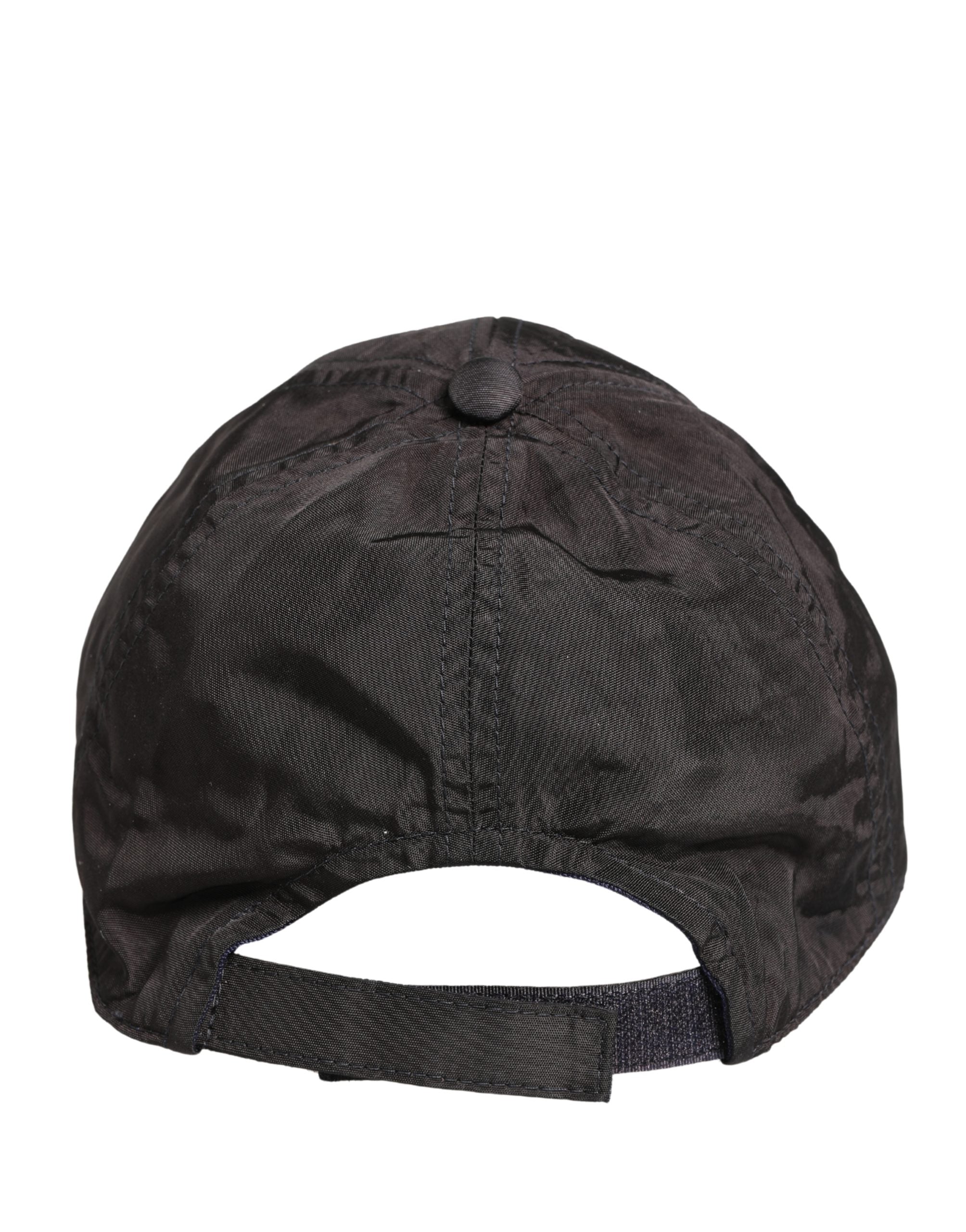 Men Black Cotton 6 Panels Baseball Cap Hat