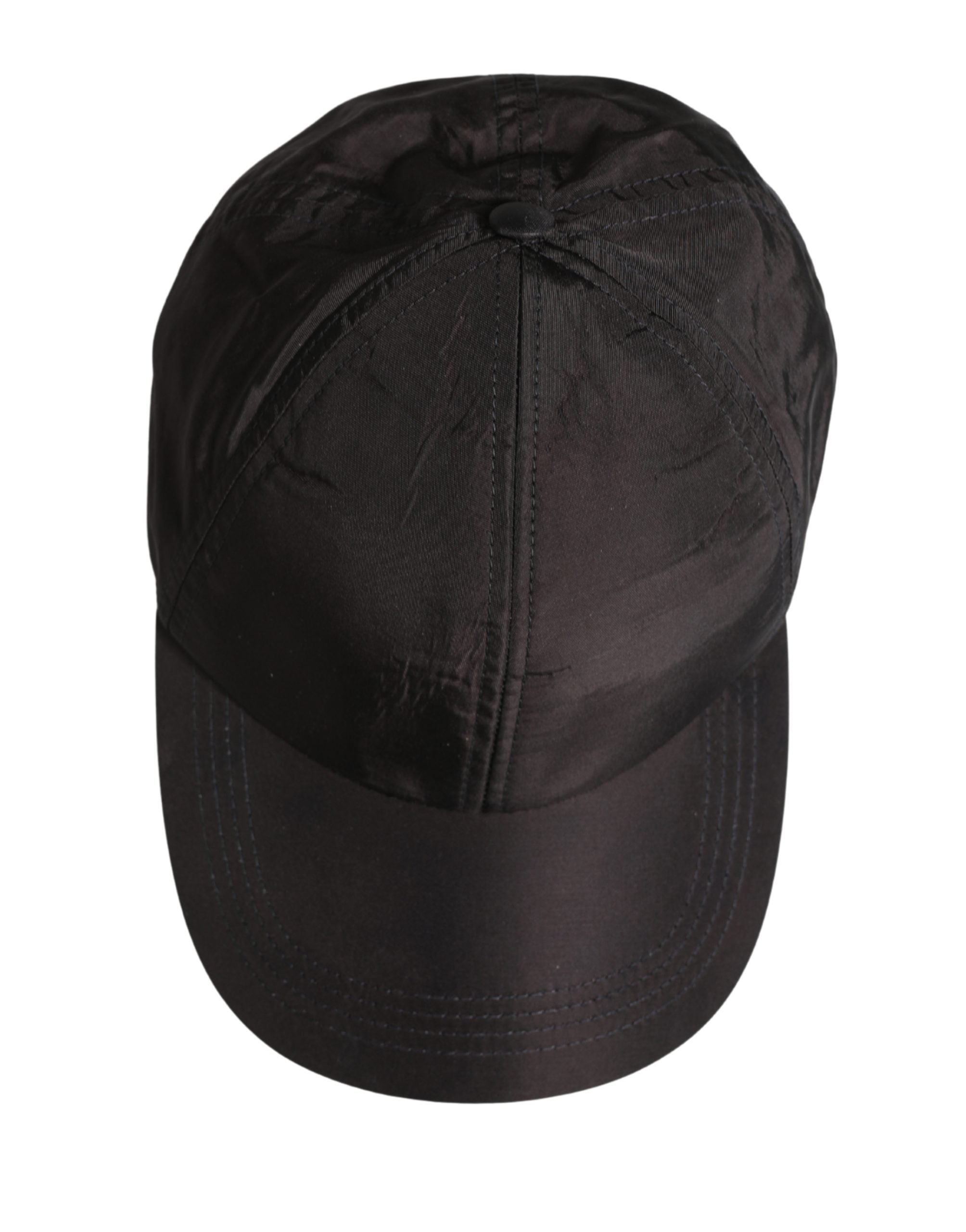 Men Black Cotton 6 Panels Baseball Cap Hat