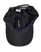 Men Black Cotton 6 Panels Baseball Cap Hat