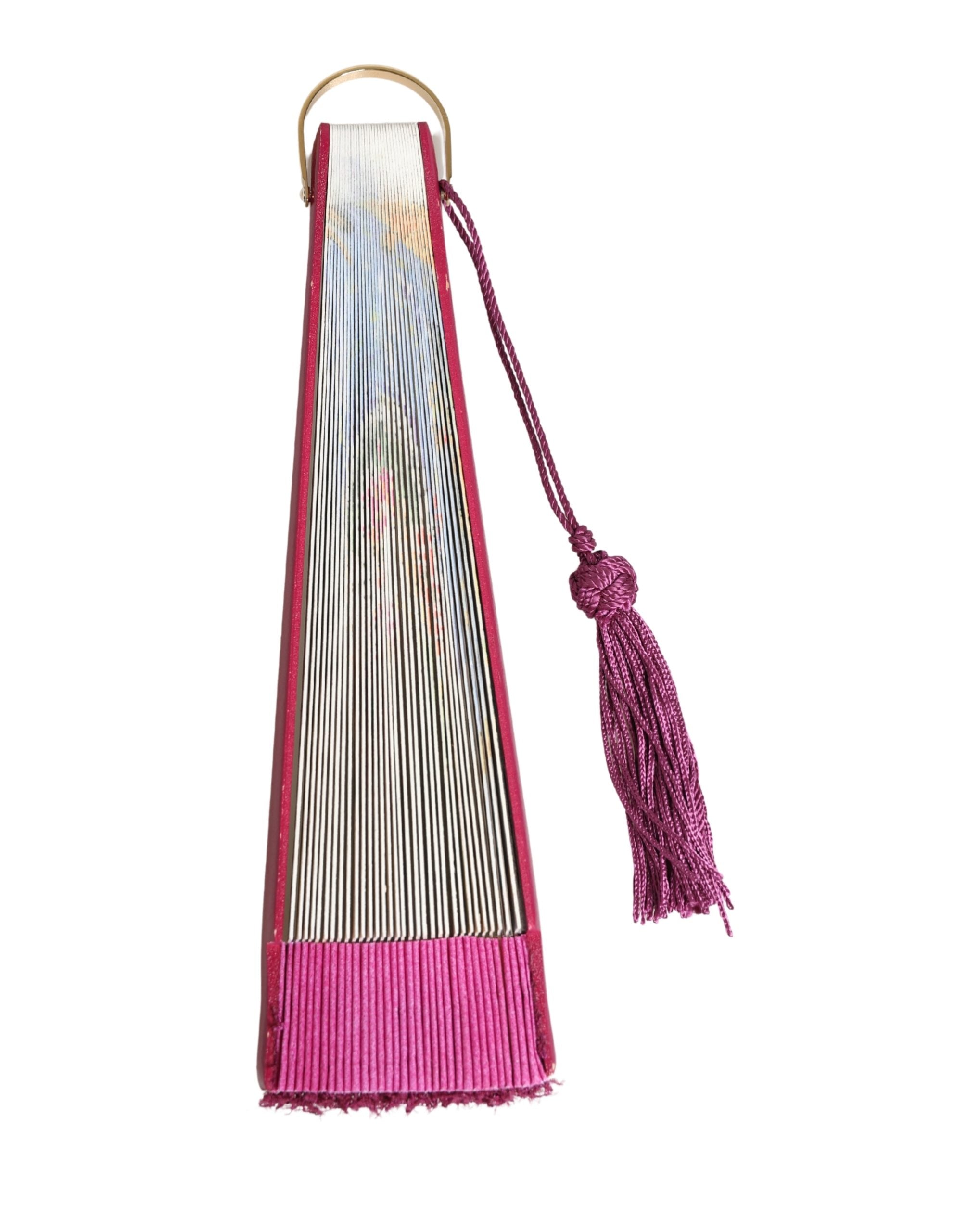 Multicolor Scenery Decorative Folding Tassel Hand Fan