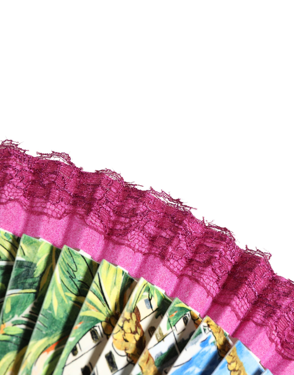 Multicolor Scenery Decorative Folding Tassel Hand Fan