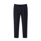 Blue Virgin Wool Casual Pants