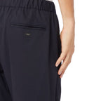 Blue Virgin Wool Casual Pants