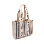 Beige Linen Tote Bag