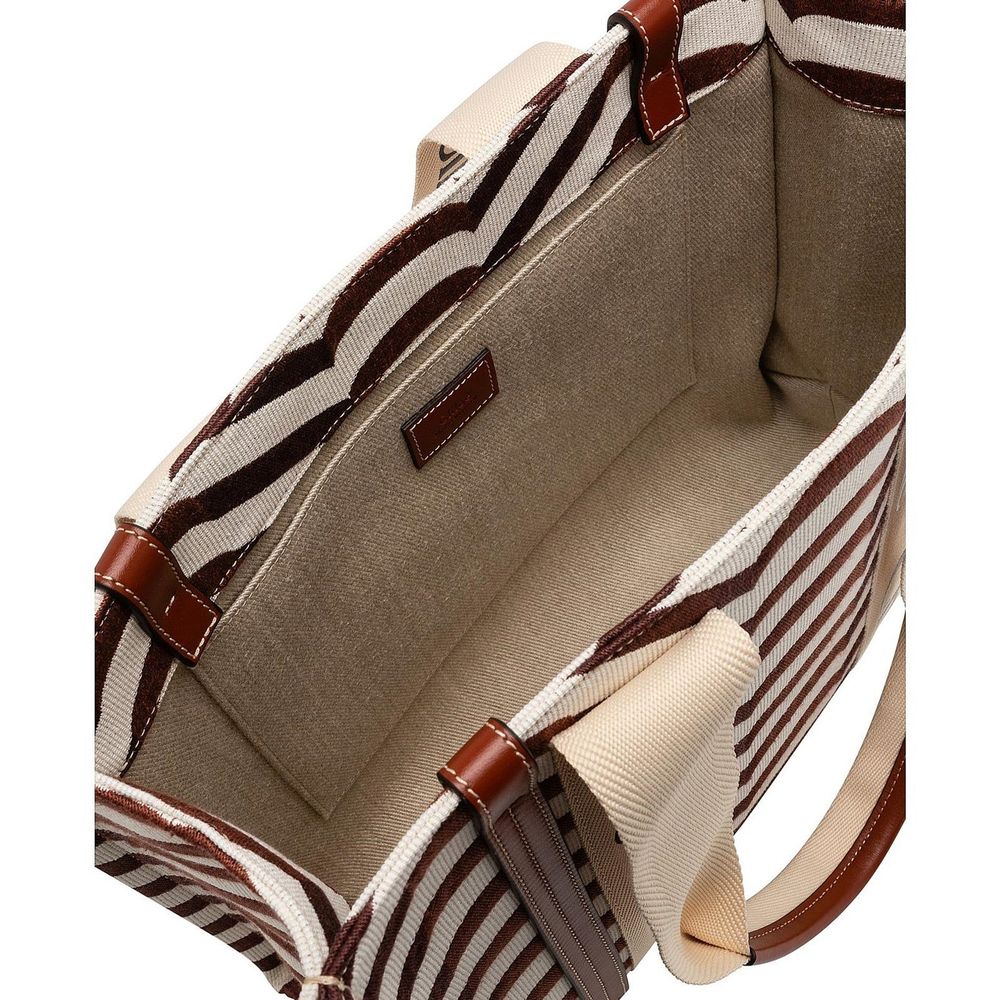 Beige Linen Tote Bag