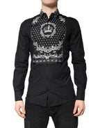 Black White Bandana GOLD Formal Dress Shirt