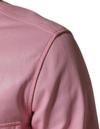 Pink Cotton Collared Men Button Down Shirt