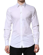 White Cotton GOLD Long Sleeves Formal Shirt