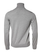 Gray LongSleeve Turtleneck Pullover Sweater