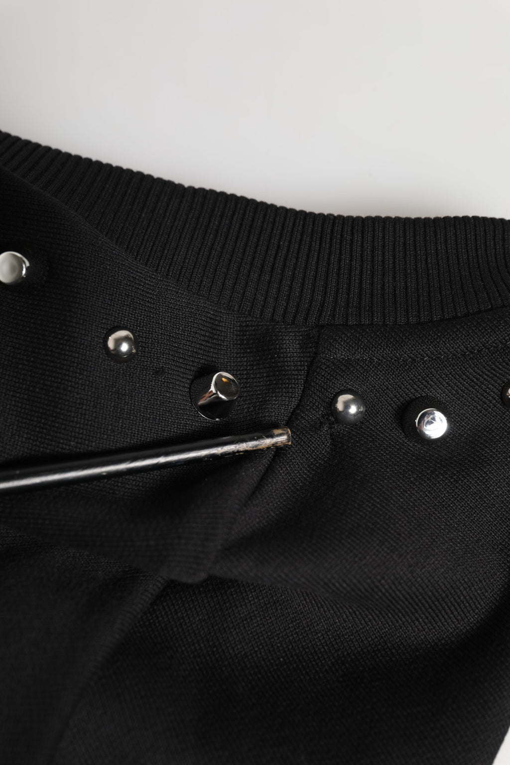 Black Embellished Cotton Sweatshirt Sweater