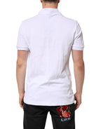White Cotton DG Logo Heart Men Polo  T-shirt
